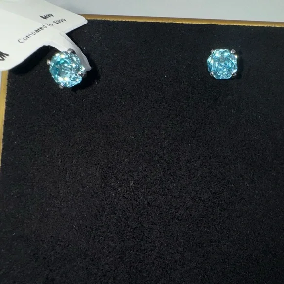 0.75ct Aquamarine Studs - Picture 5 of 10